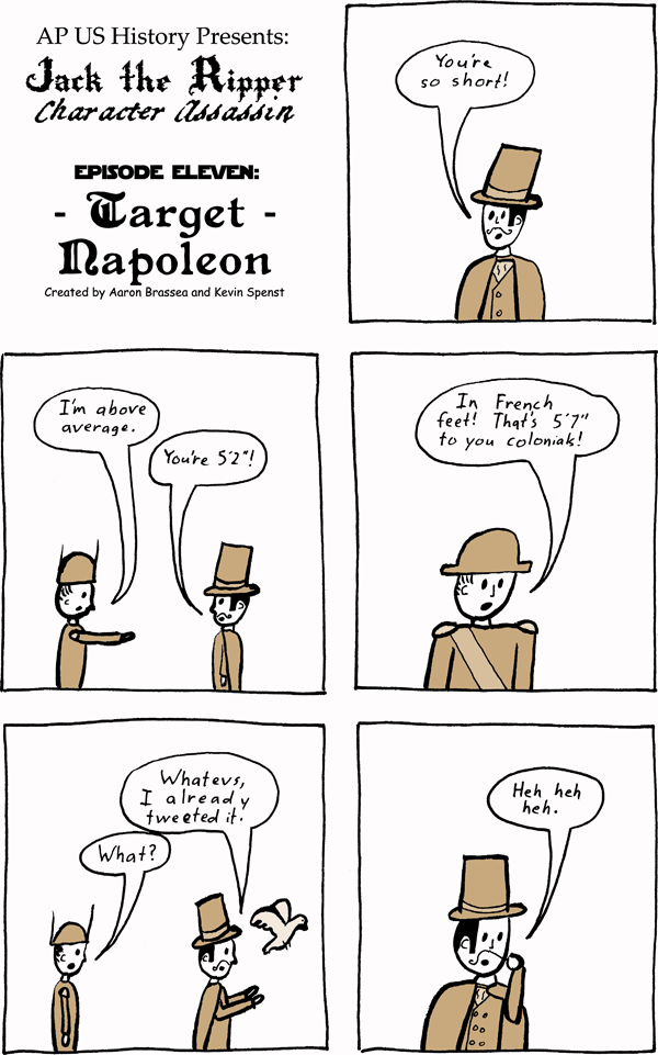 Jack's tweet: Napoleon thinks he can hide how short he is by wearing a tall hat... who would fall for that?